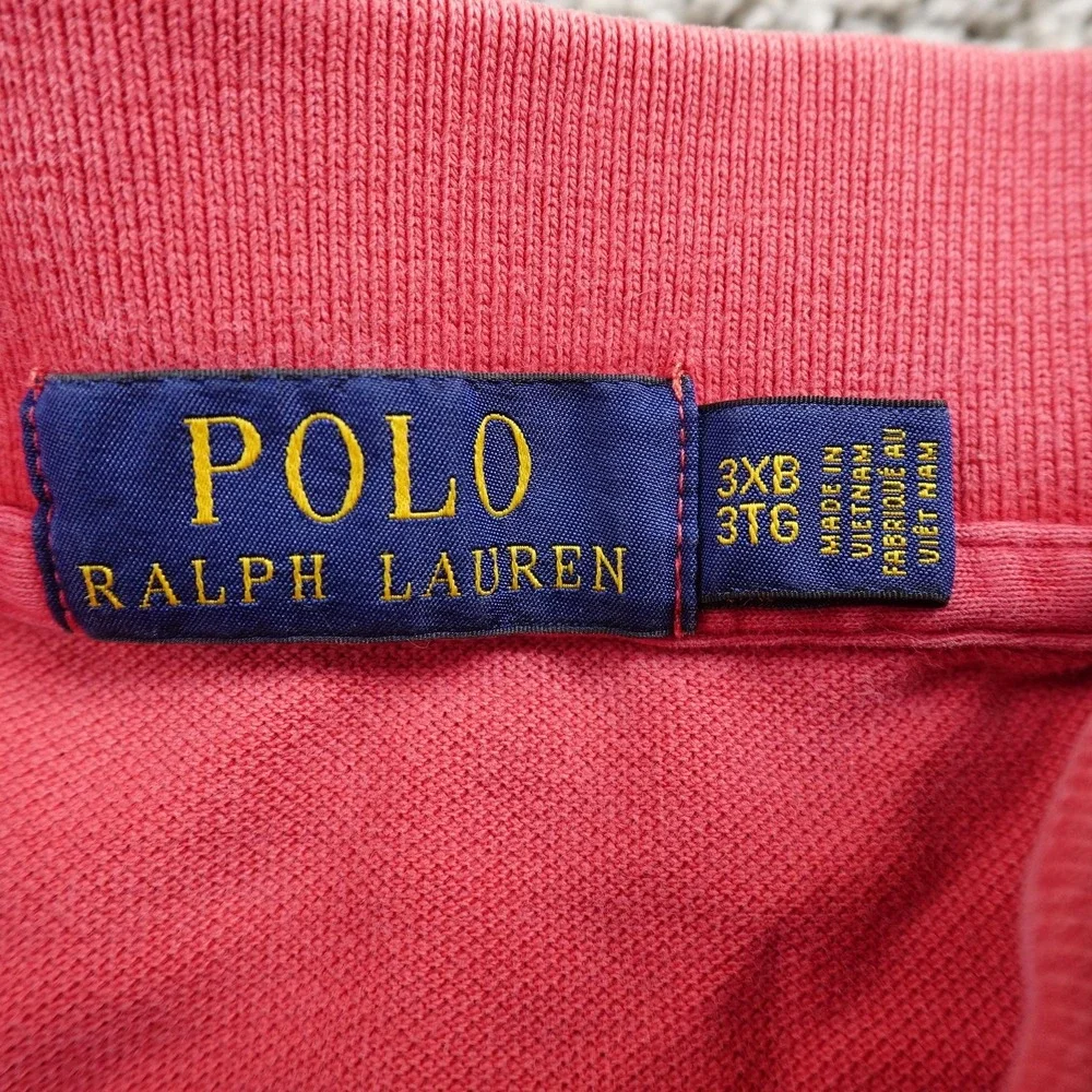 Ralph Lauren Polo Shirt Mens‎ 3XB Red Pique Pony Logo Golf Short Sleeve Preppy
